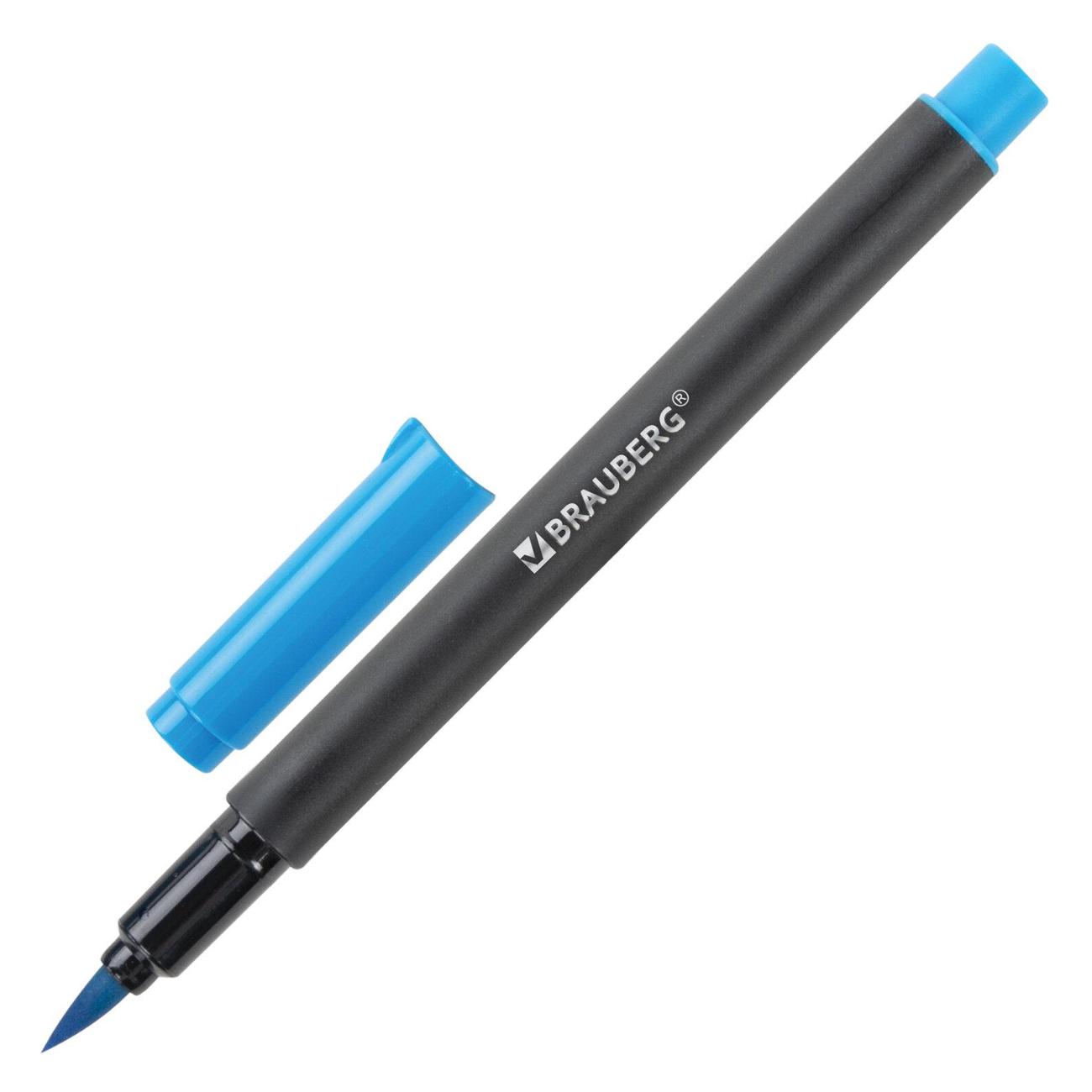 Фломастер Brauberg PREMIUM 12цв наконечник-кисть 152195