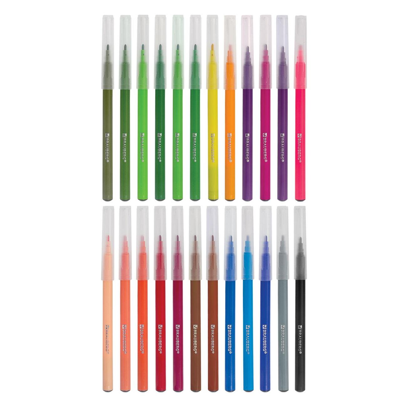 Фломастер Brauberg PREMIUM 24цв туба 152199