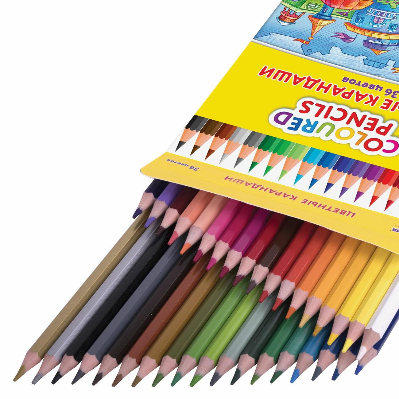 Карандаш цветной Юнландия ДОМИКИ 36цв 181839