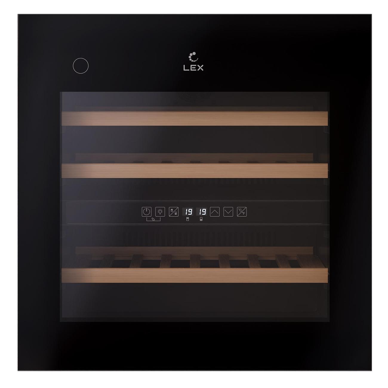 Винный шкаф LEX LWD6036BL dual zone PP