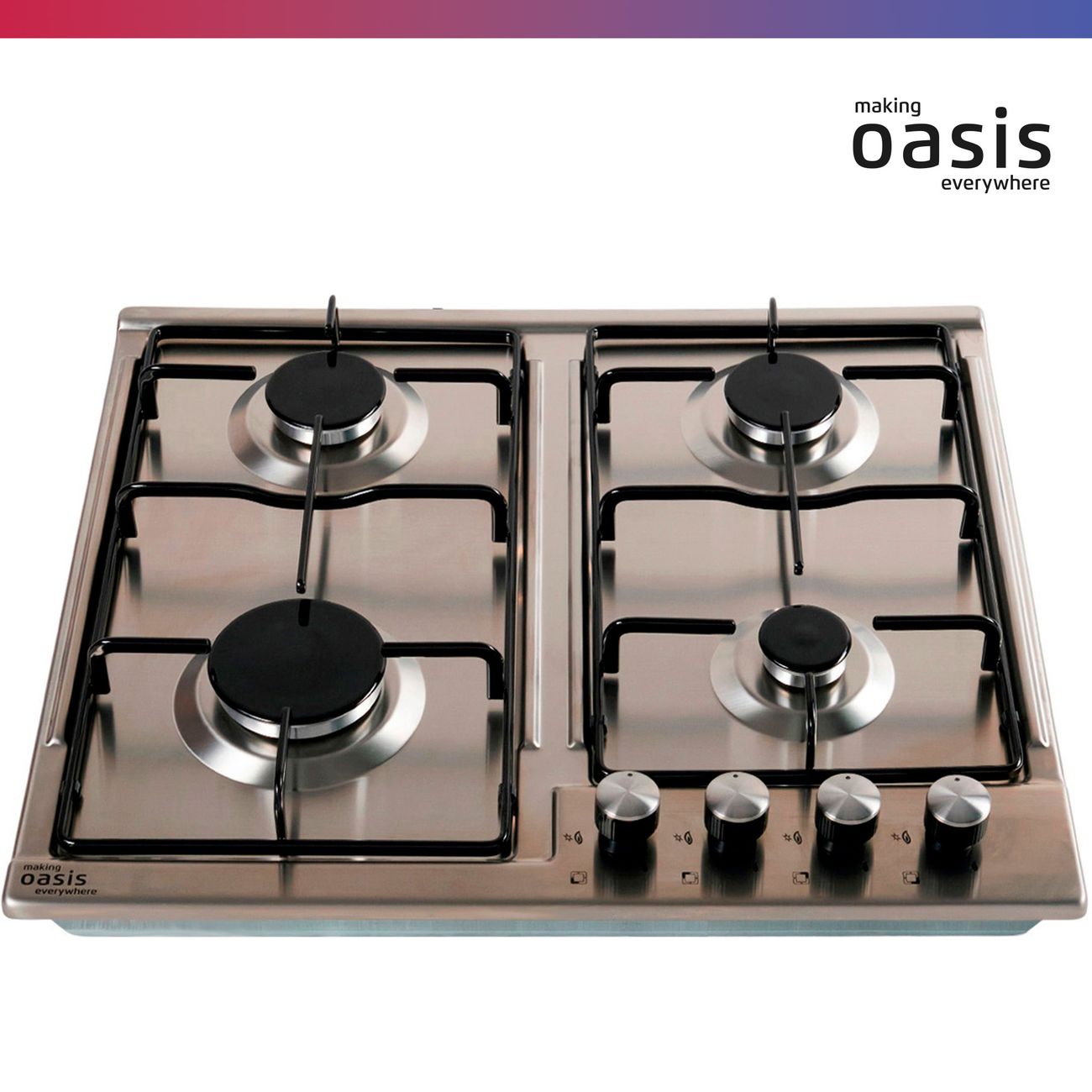 Встраиваемая газовая панель независимая Oasis P-MEN