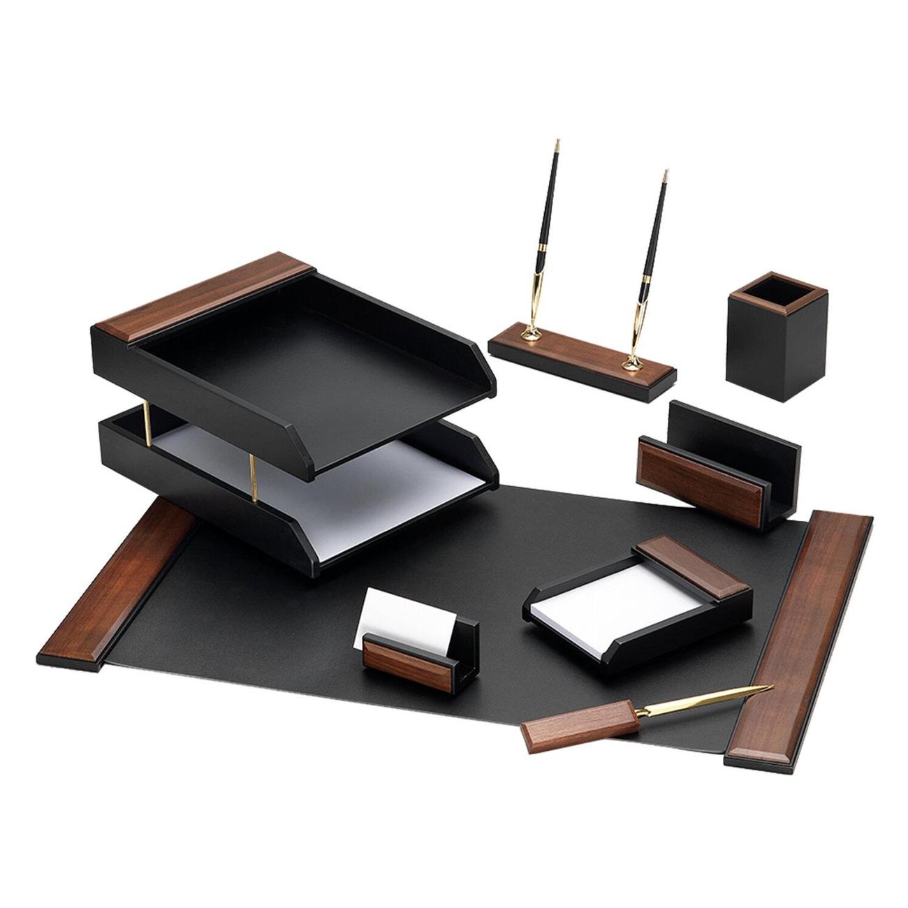 Набор настольный Galant "Sirius" из дерева, 8 предметов, орех/черный 238161