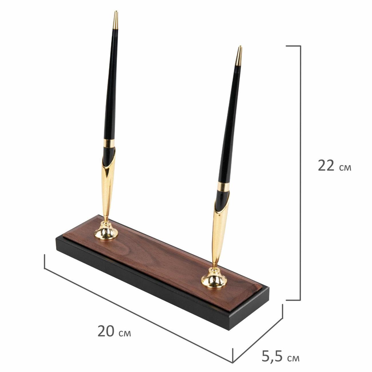 Набор настольный Galant "Sirius" из дерева, 8 предметов, орех/черный 238161