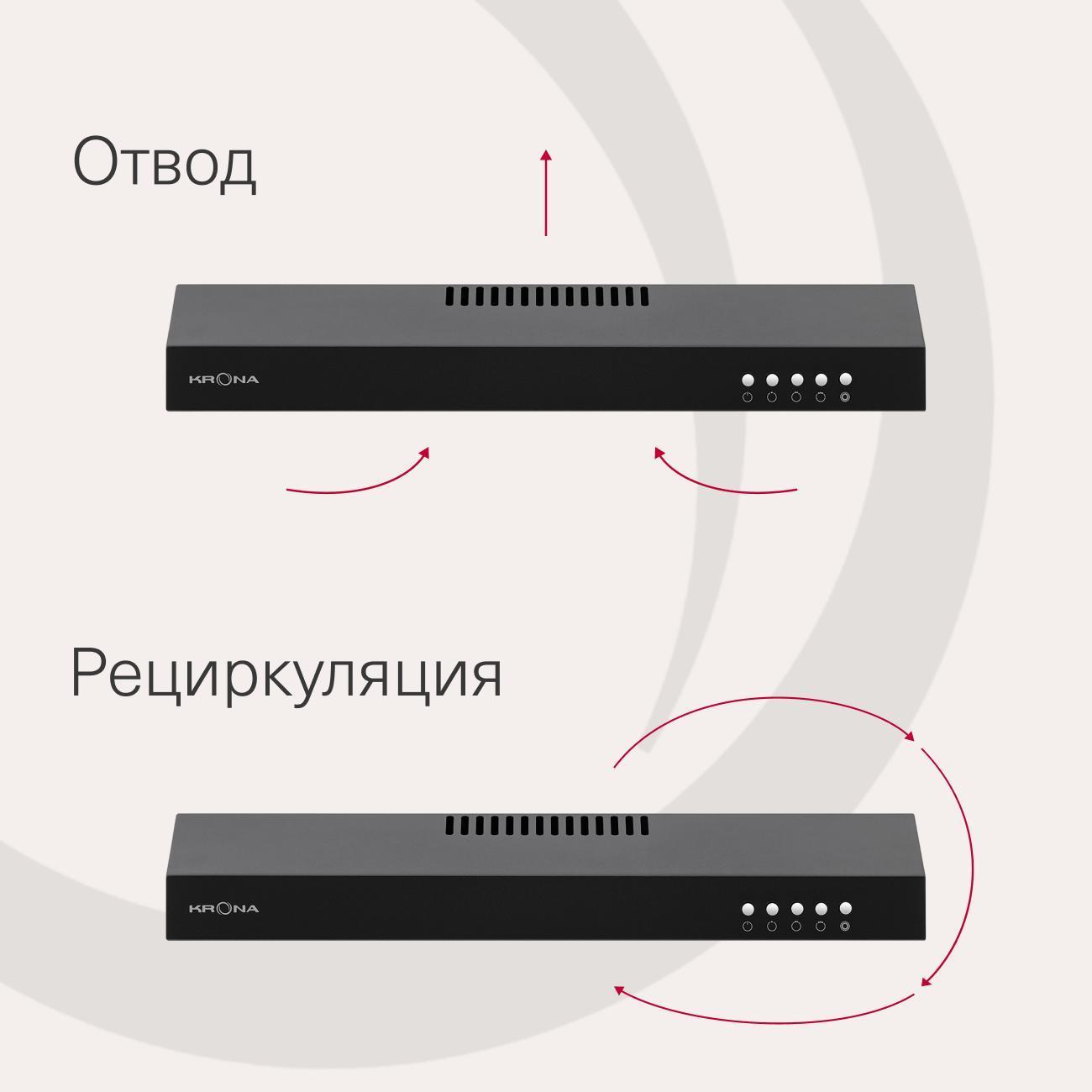 Вытяжка плоская Krona JILLIAN 500 black PB