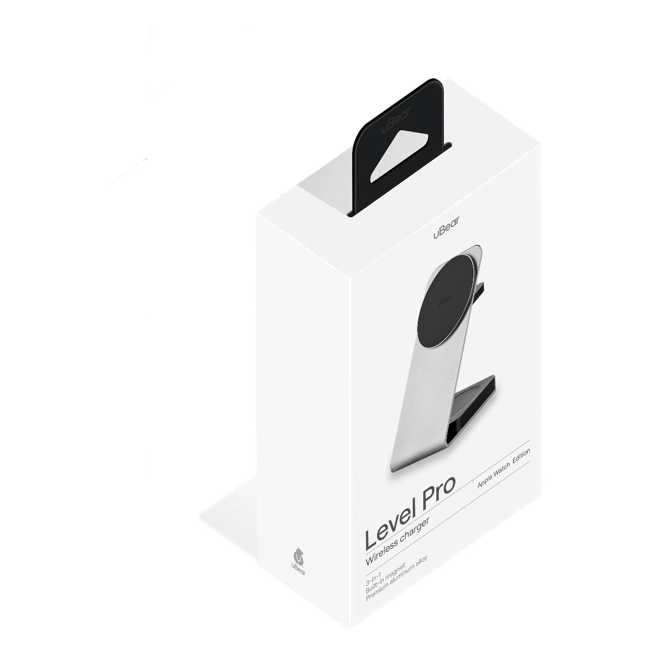 Беспроводное зарядное устройство uBear Level Pro 3in1 Apple Watch Silver