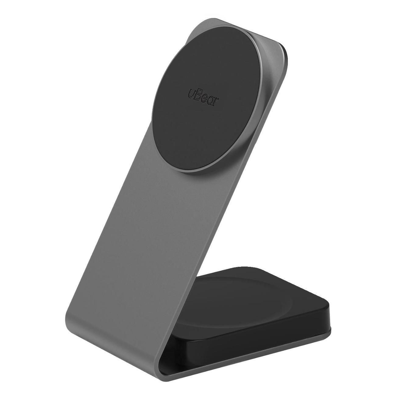 Беспроводное зарядное устройство uBear Level Pro 3in1 Apple Watch Gray