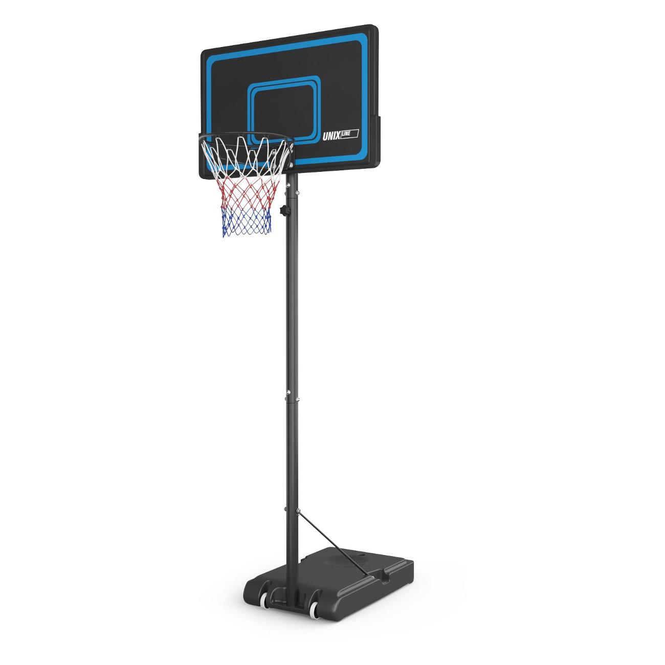 Баскетбольная стойка UNIX line B-Stand-PE с регулировкой высоты 260-305 см, щит 110х70 см (44"x28"), диаметр кольца R45