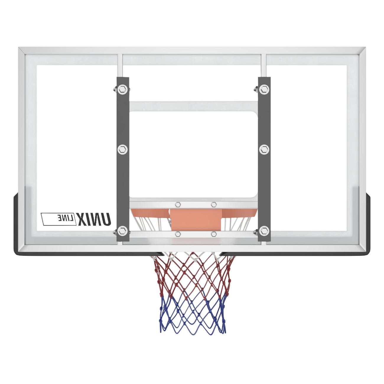 Баскетбольный щит из поликарбоната UNIX line размер щита 140х80 см (50"x32"), диаметр кольца R45