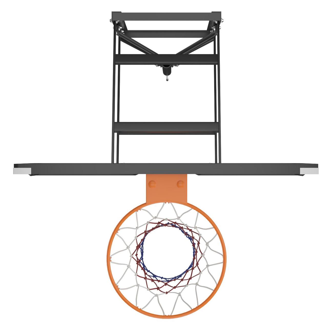 Баскетбольный щит из поликарбоната в стальной раме UNIX line размер щита 140х80 см (50"x32"), диаметр кольца R45