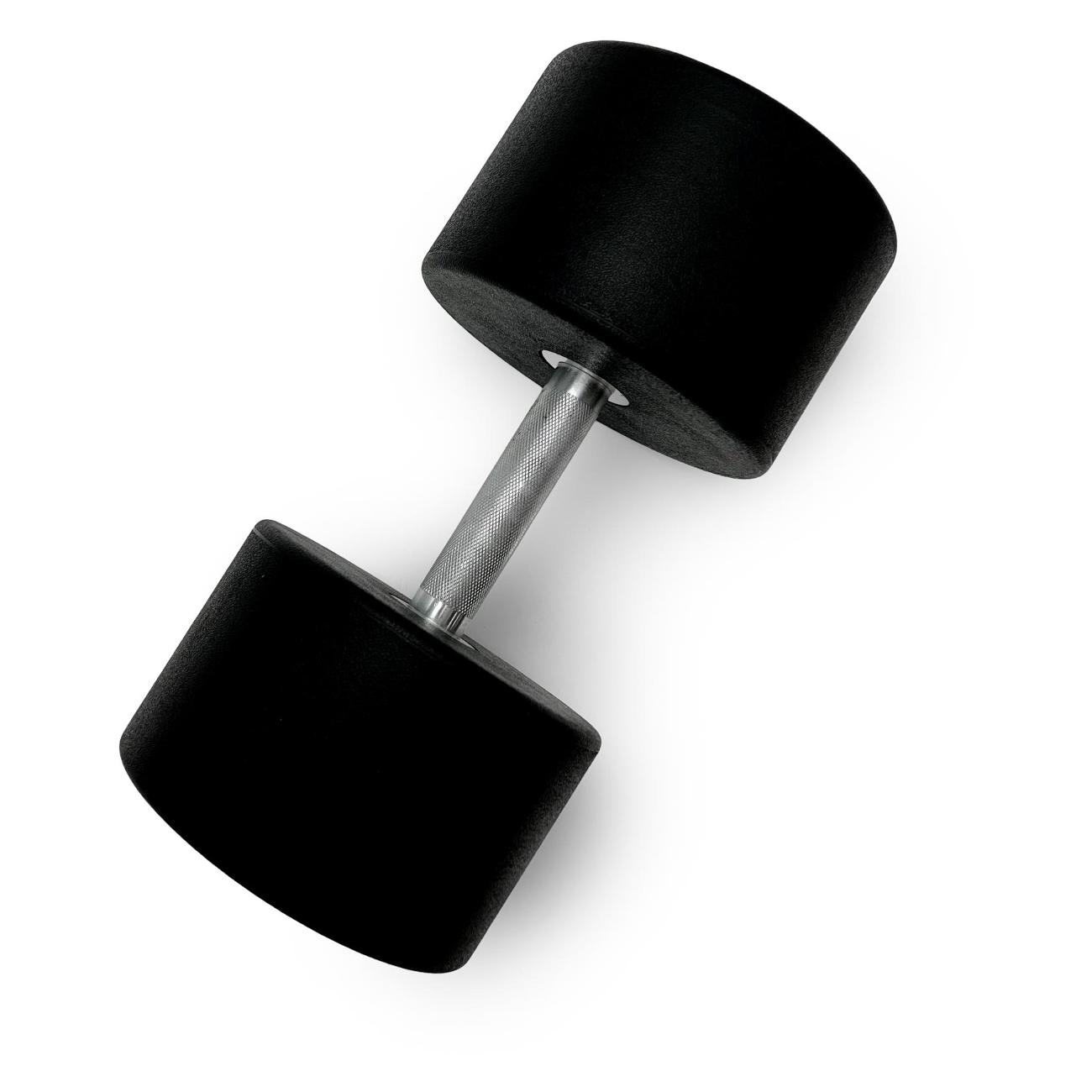 Гантель UnixFit профессиональная / PRO круглая обрезиненная 47,5 кг, металлическая спортивная гантель неразборная, 1 шт.