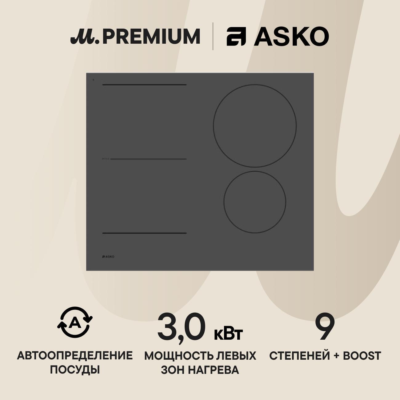 Встраиваемая индукционная панель независимая Премиум Asko HI2642FMG1