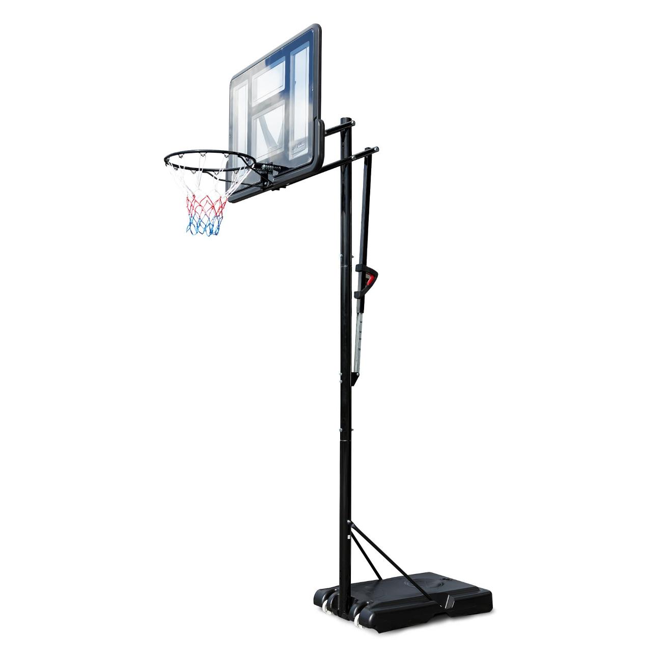 Баскетбольная стойка UNIX line щит из ПВХ в стальной раме / B-Stand-PVC с регулировкой высоты 230-305 см, щит 110х75 см (44"x30"), диаметр кольца R45