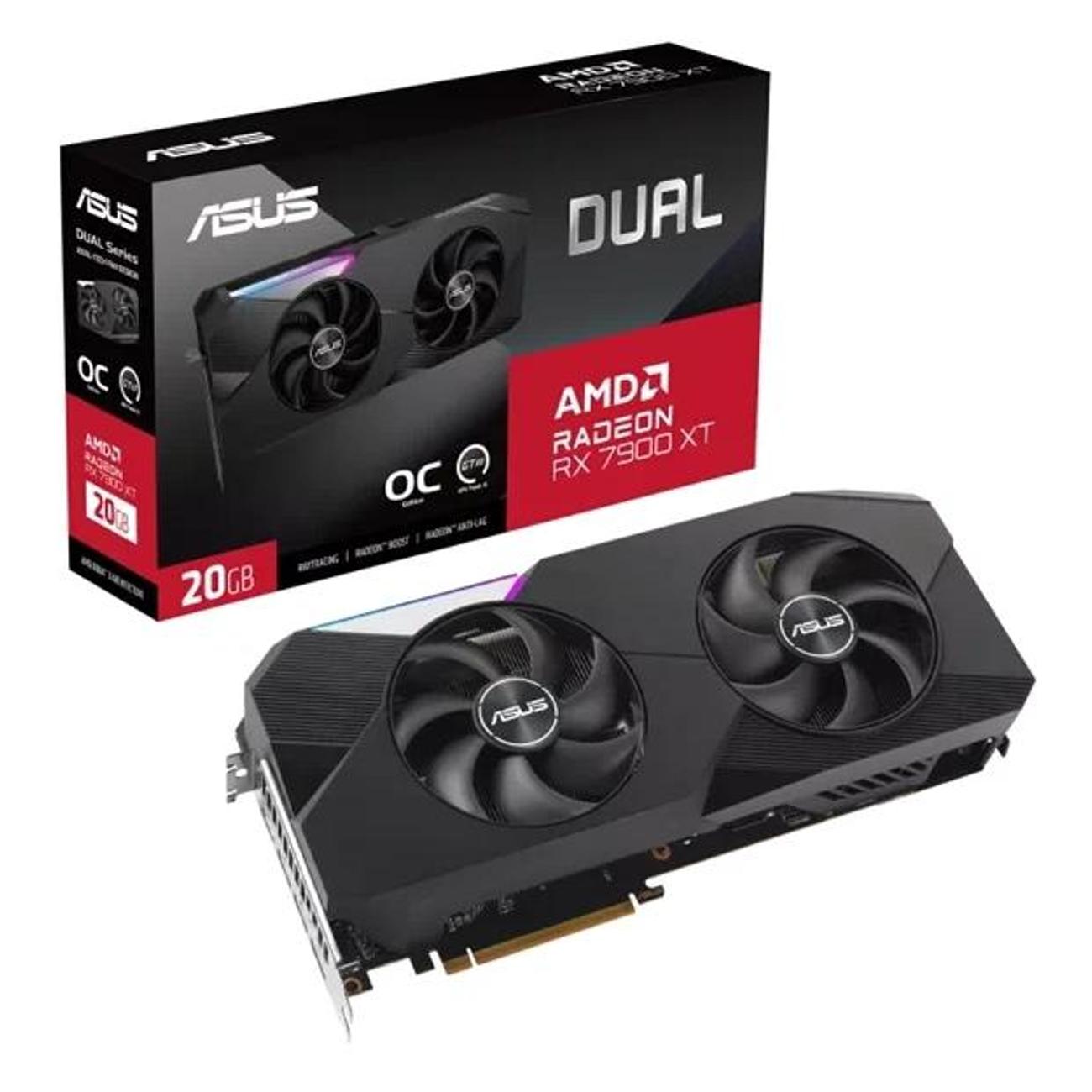 Видеокарта ASUS Radeon RX 7900 XT 20GB (DUAL-RX7900XT-O20G)