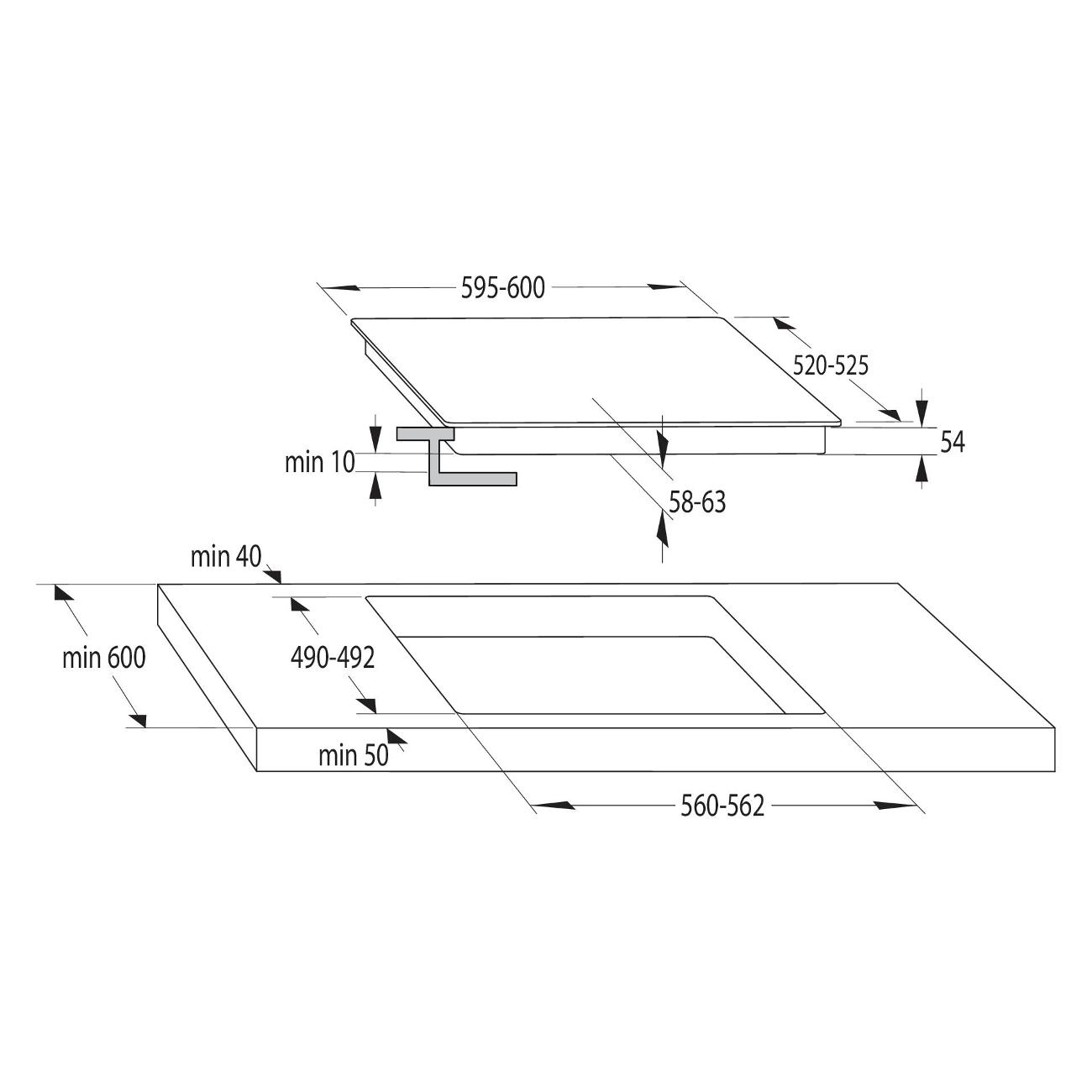 Встраиваемая индукционная панель независимая Hisense HI601FM