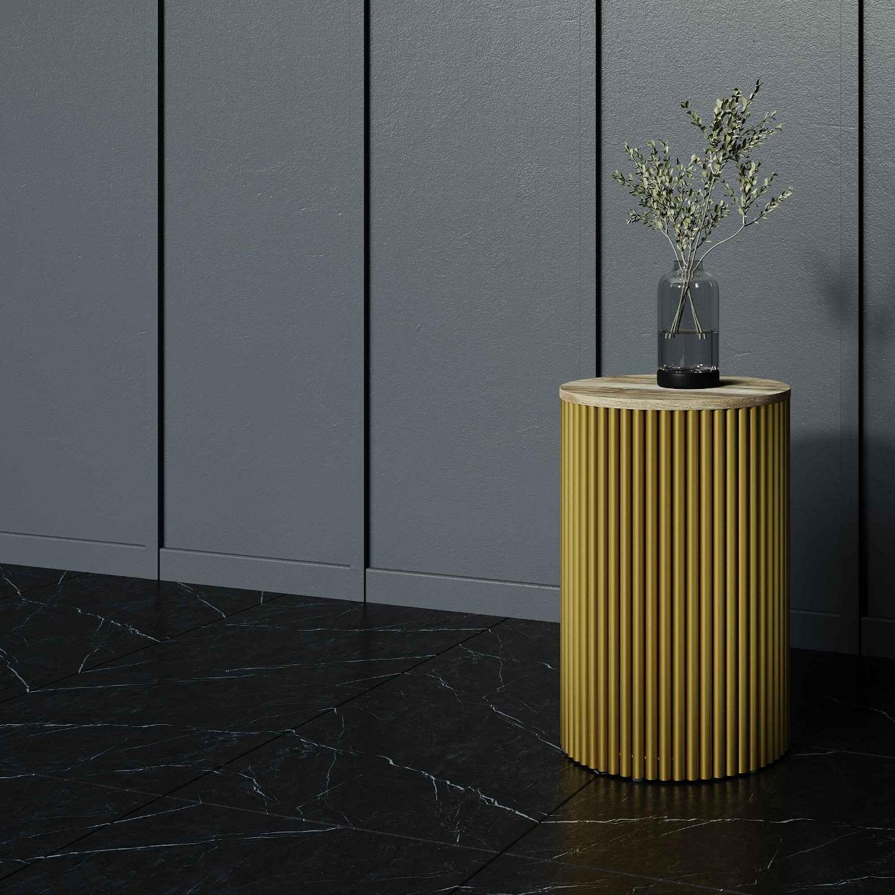 Столик журнальный GENGLASS TRUBIS Wood S GGT-03-1-1-S-40