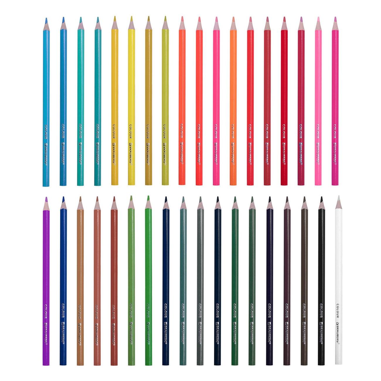 Карандаш цветной Brauberg PREMIUM 36 цветов в тубе, трехгранные 181934