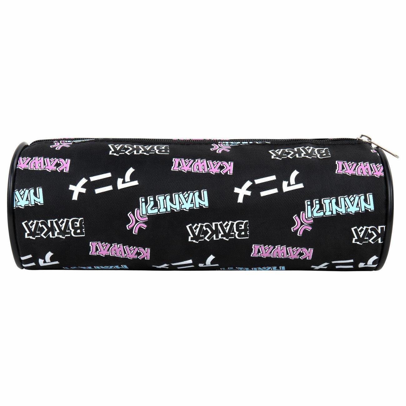 Пенал детский Brauberg Anime slogan, черный, 20х7х7 см, 272295