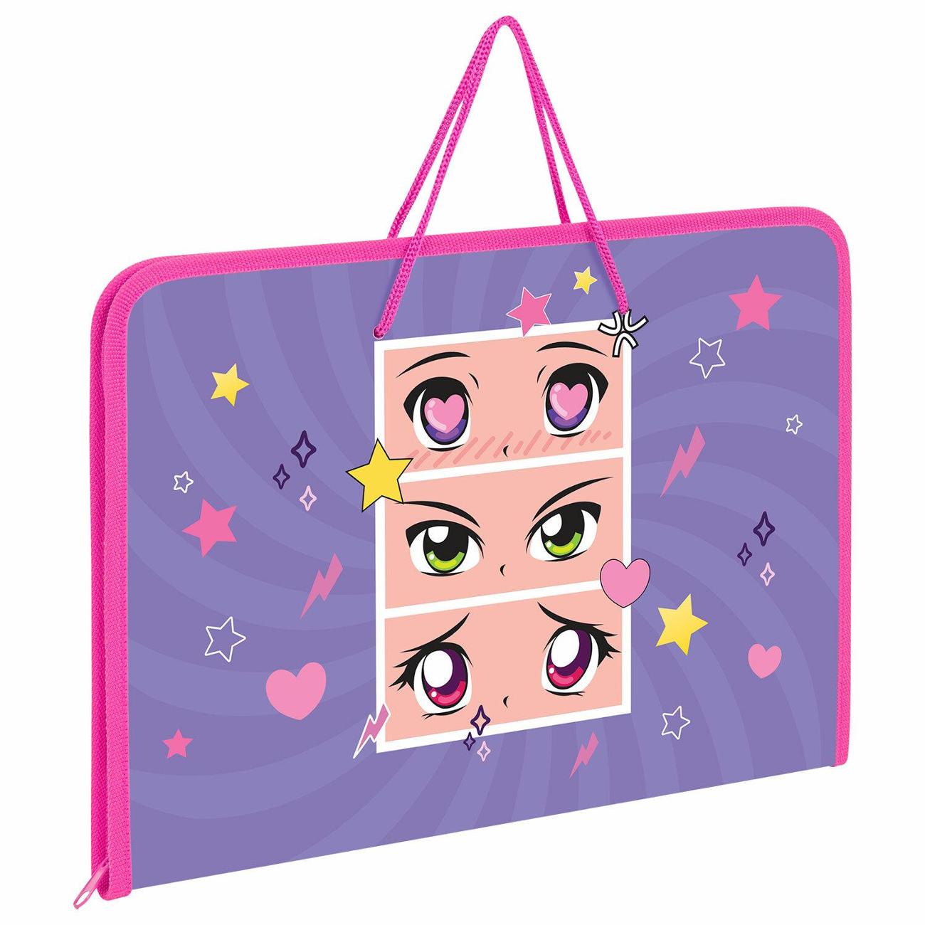 Папка для труда Пифагор А4 органайзер с ручками "Глаза" 272228