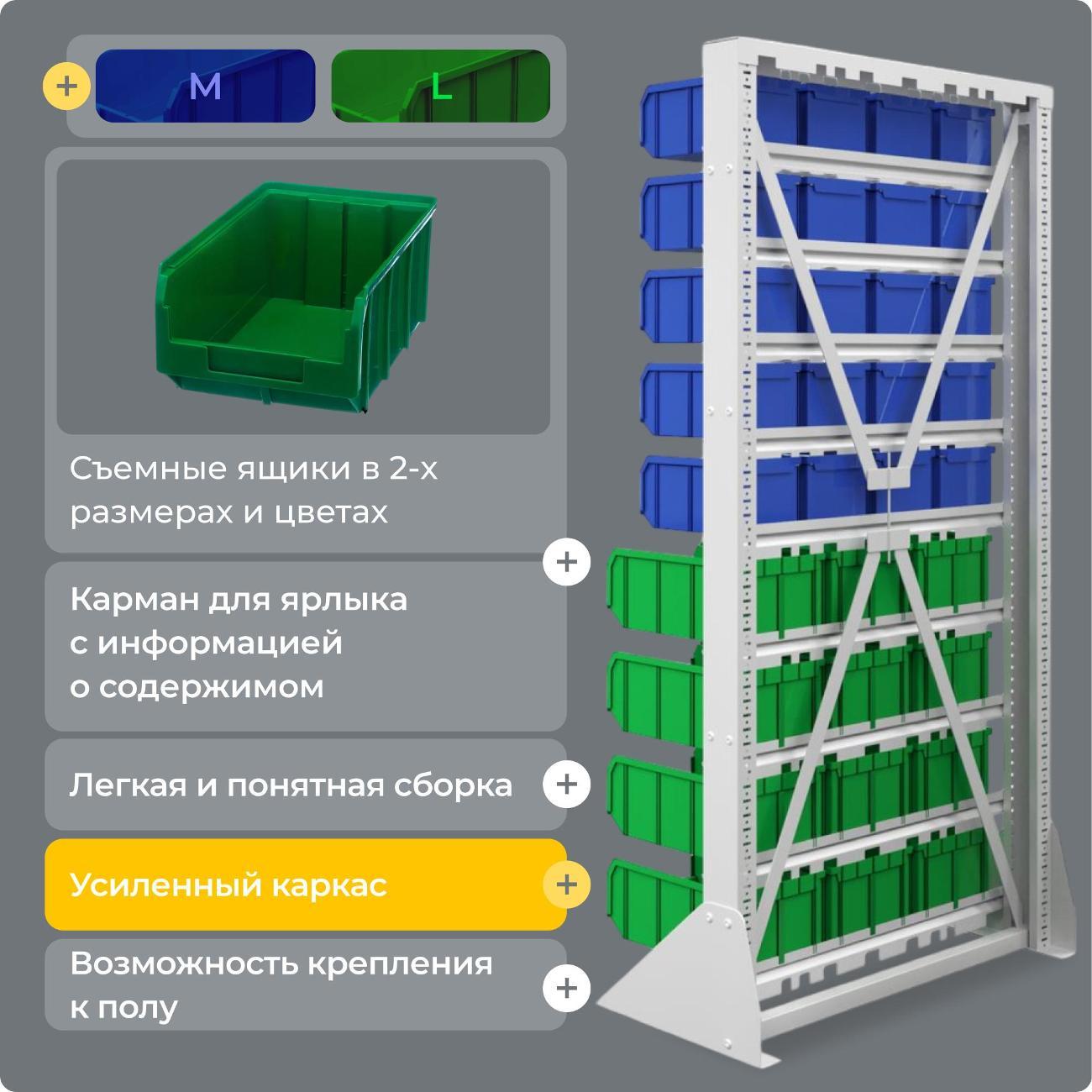 Стеллаж металлический Стелла-техник А1-00-05-04