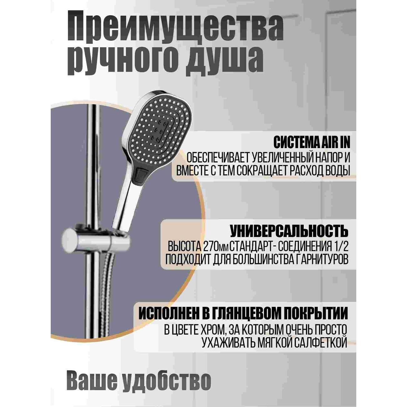 Лейка для душа Orange S15HScr