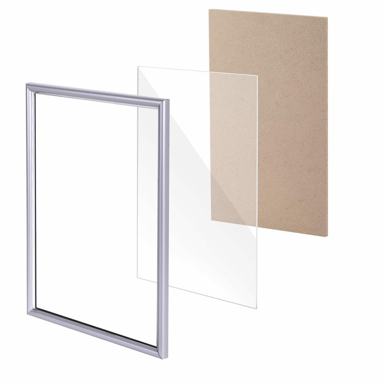 Фоторамка Brauberg 21*30 пластик серебро матовое, стекло (391318)