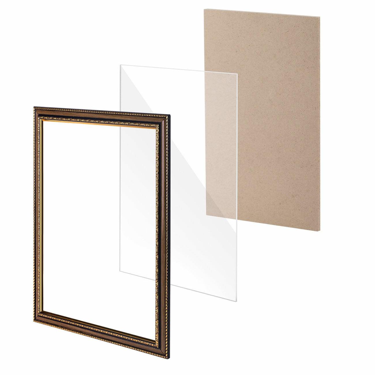 Фоторамка Brauberg 30*40 пластик HIT4 орех с двойной позолотой (391004)