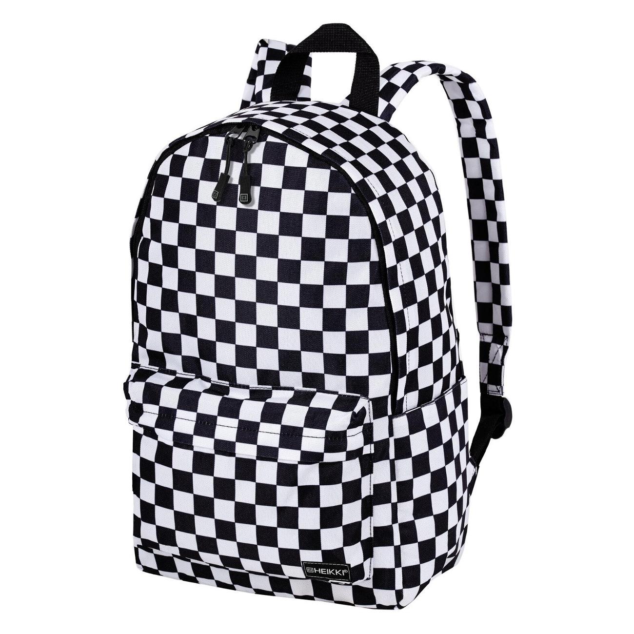 Рюкзак городской HEIKKI POSITIVE Ч/б клетка фото