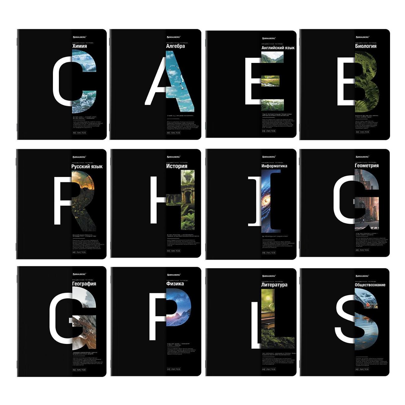 Тетрадь Brauberg 12шт INTELLIGENCE 404845