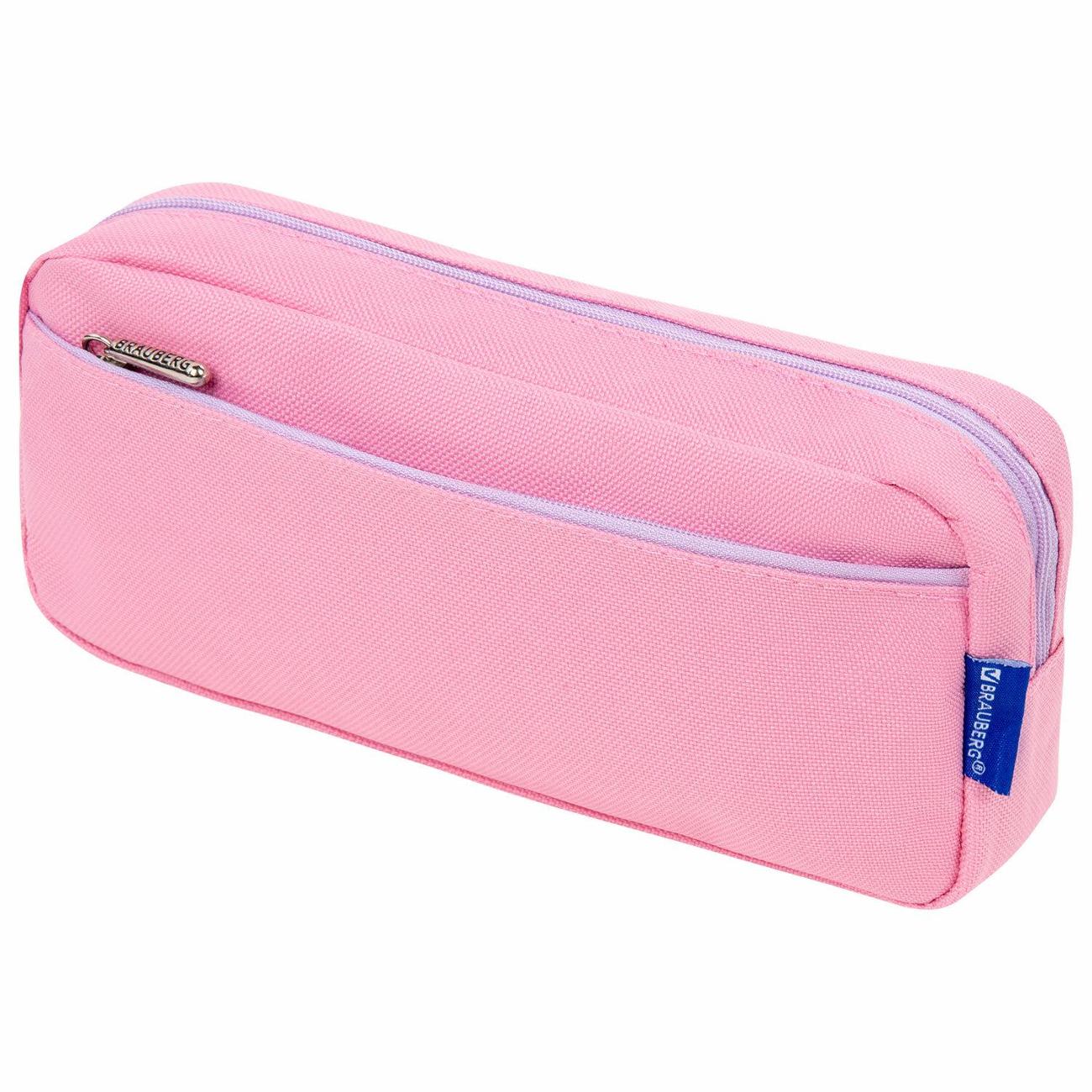 Пенал детский Brauberg PASTEL Розовый 21х9см (272276)