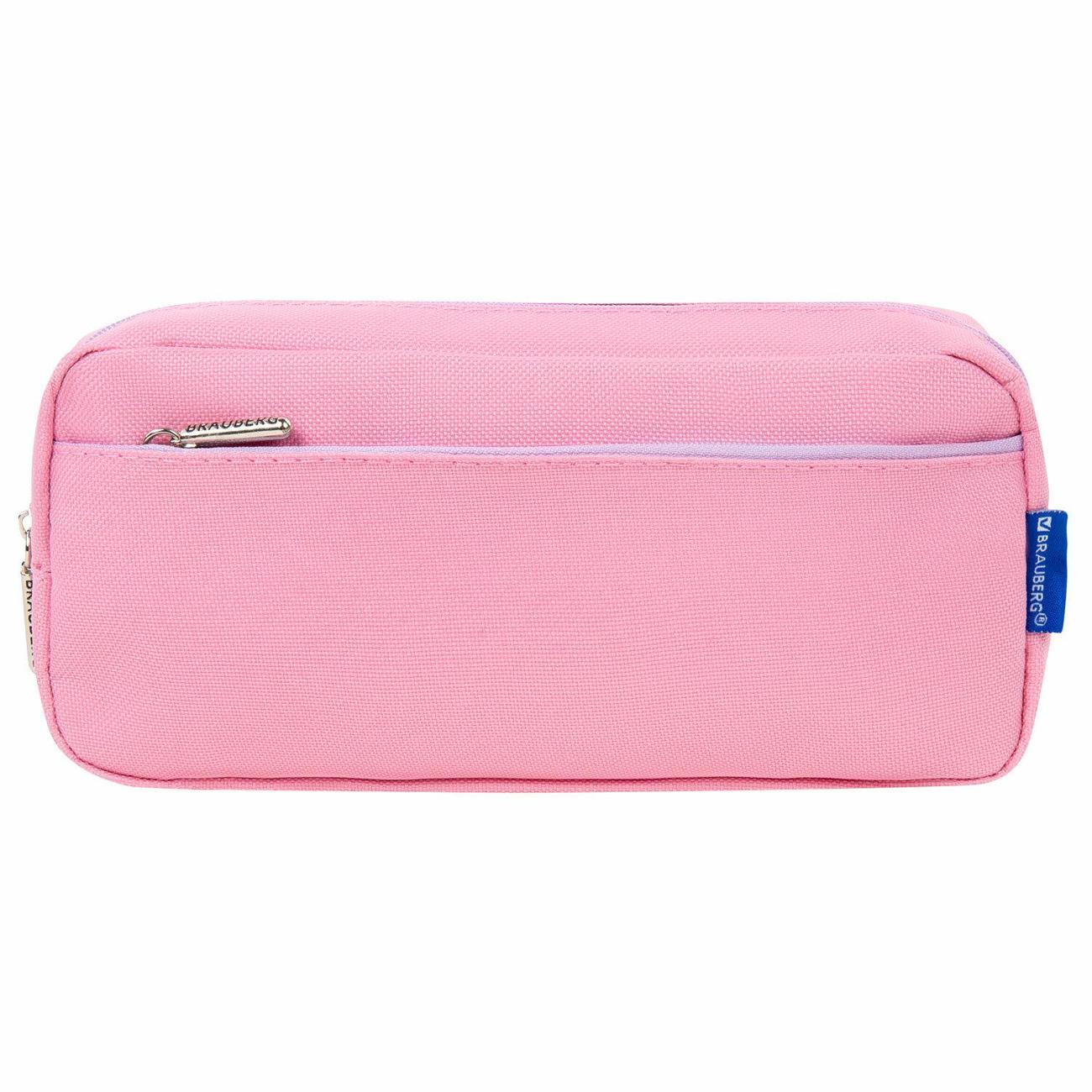 Пенал детский Brauberg PASTEL Розовый 21х9см (272276)
