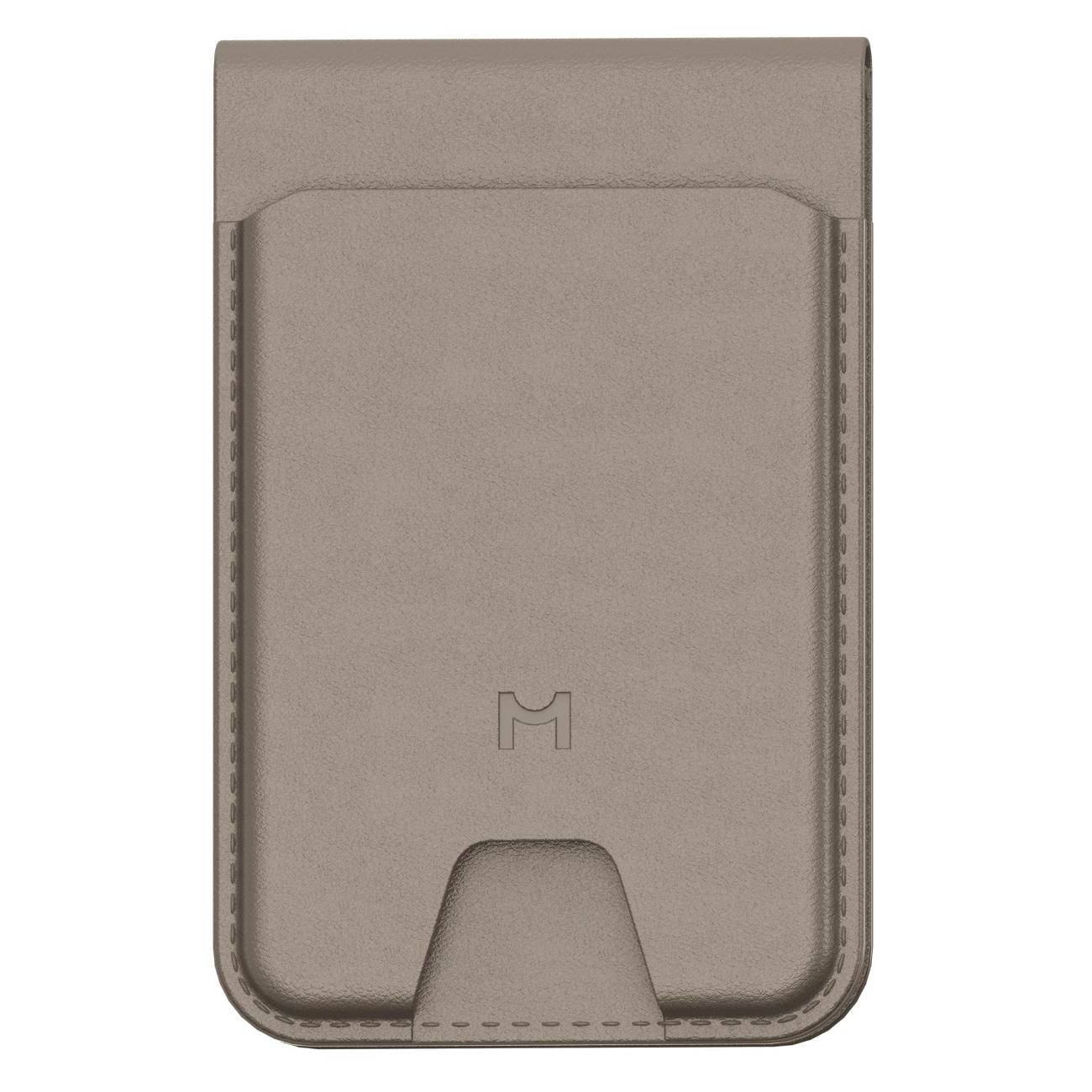 Картхолдер для телефона Magssory Geotag Magnetic Flip Wallet латте