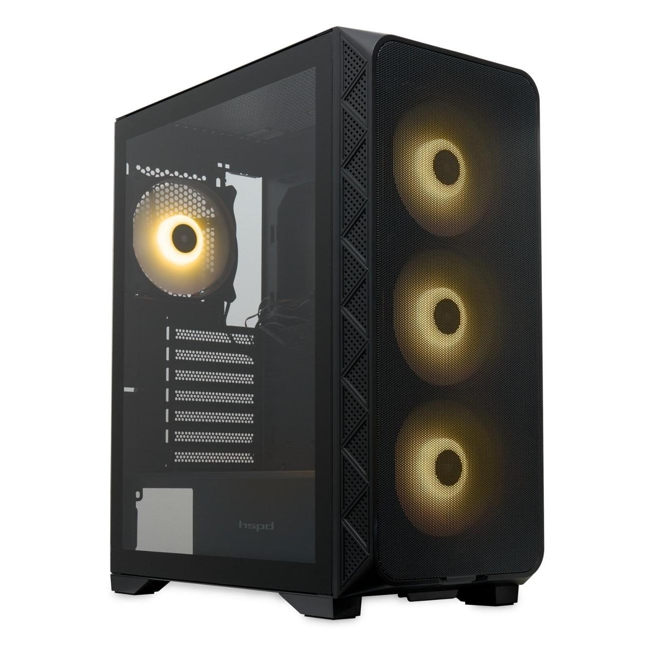 Корпус для компьютера HSPD M521-TGBK-ARGB