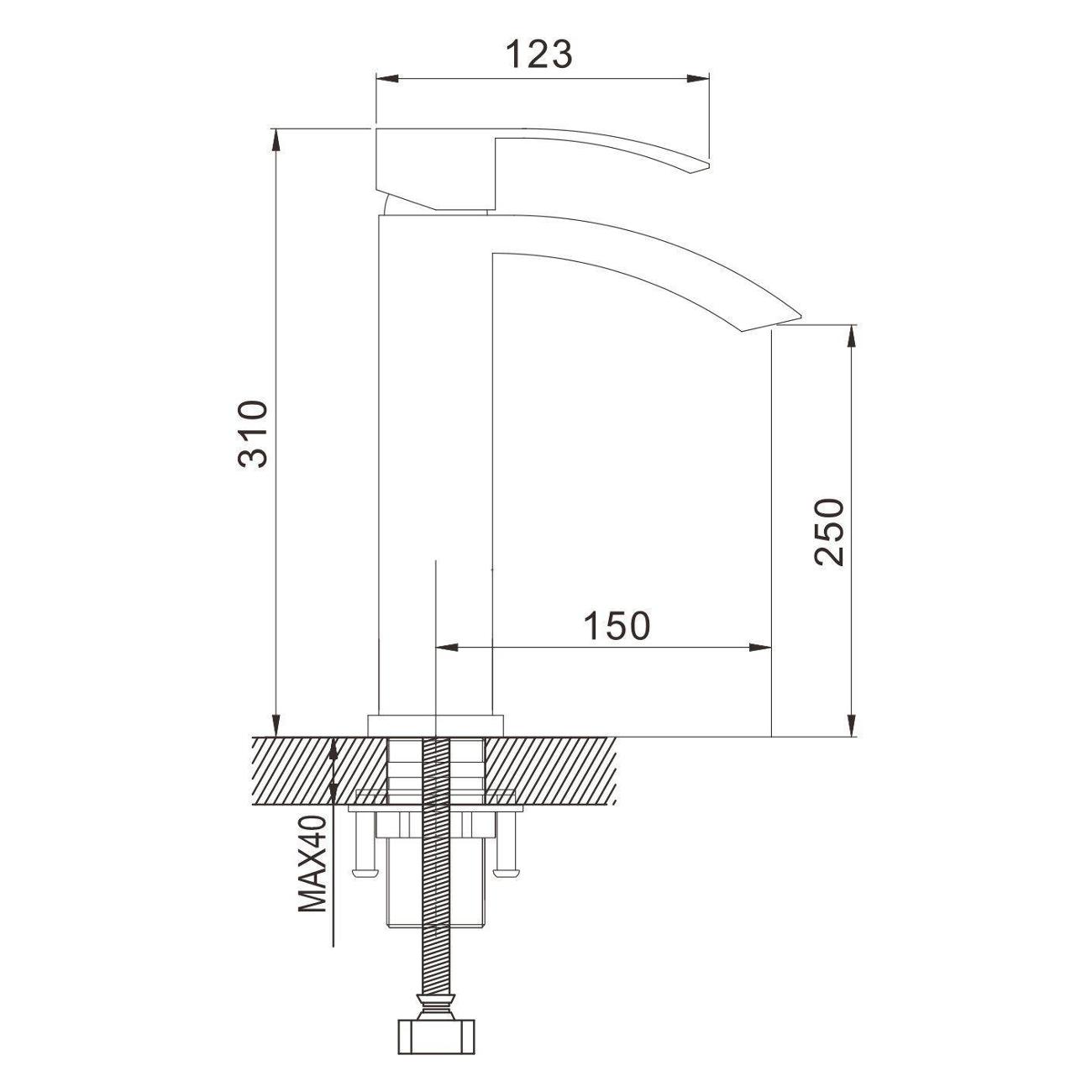 Смеситель Rose R1511H