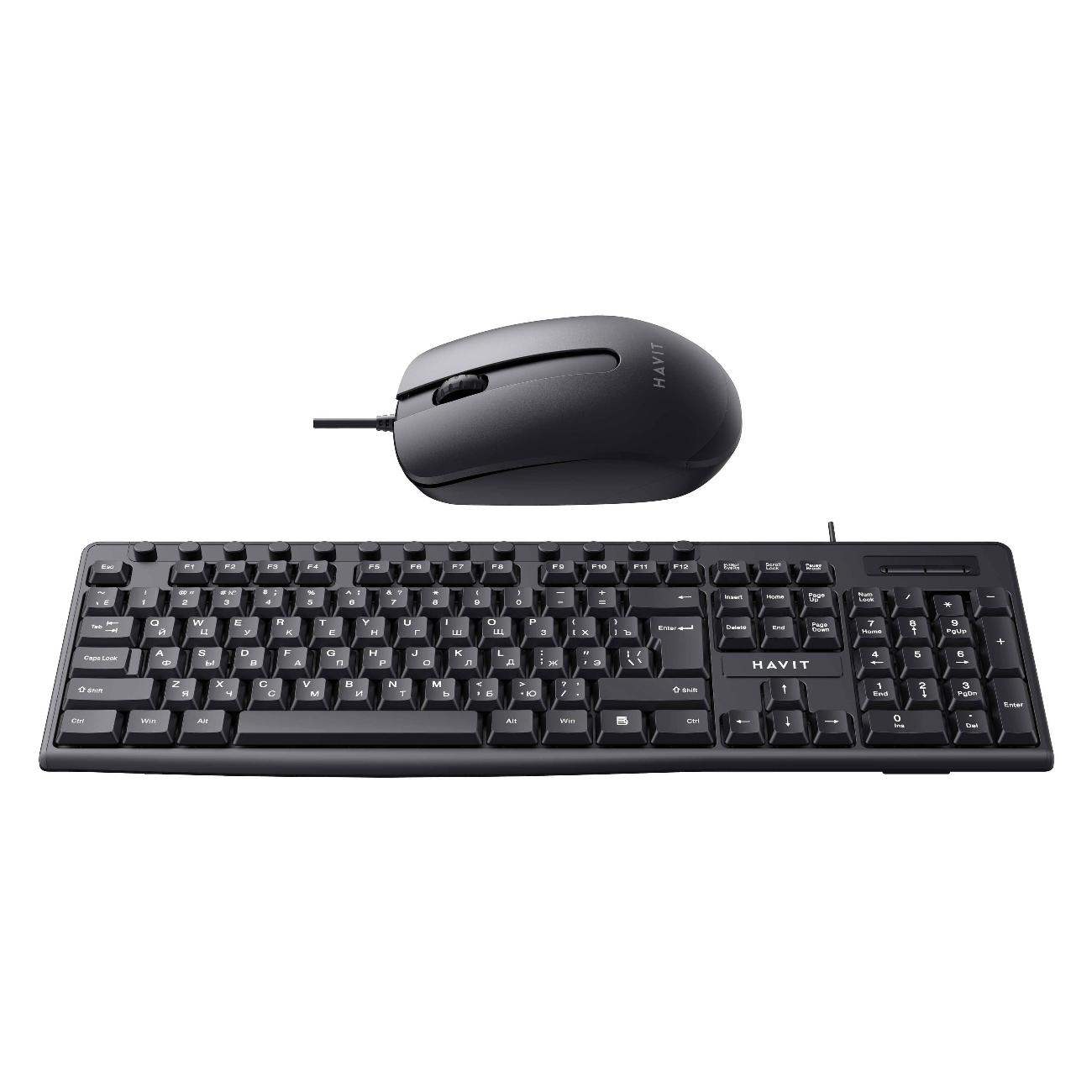 Комплект клавиатура+мышь Havit KB300CM Black