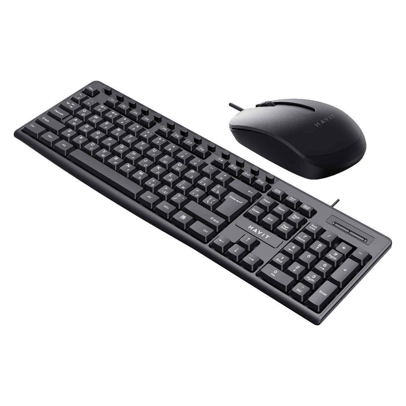 Комплект клавиатура+мышь Havit KB300CM Black