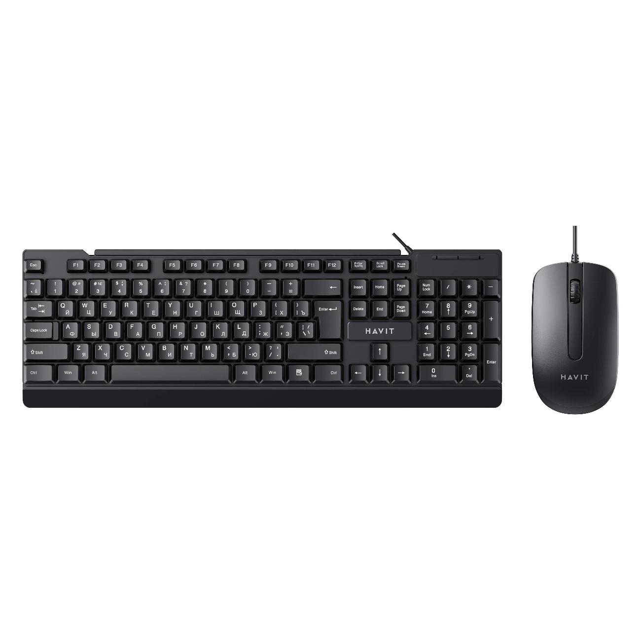 Комплект клавиатура+мышь Havit KB272CM Black