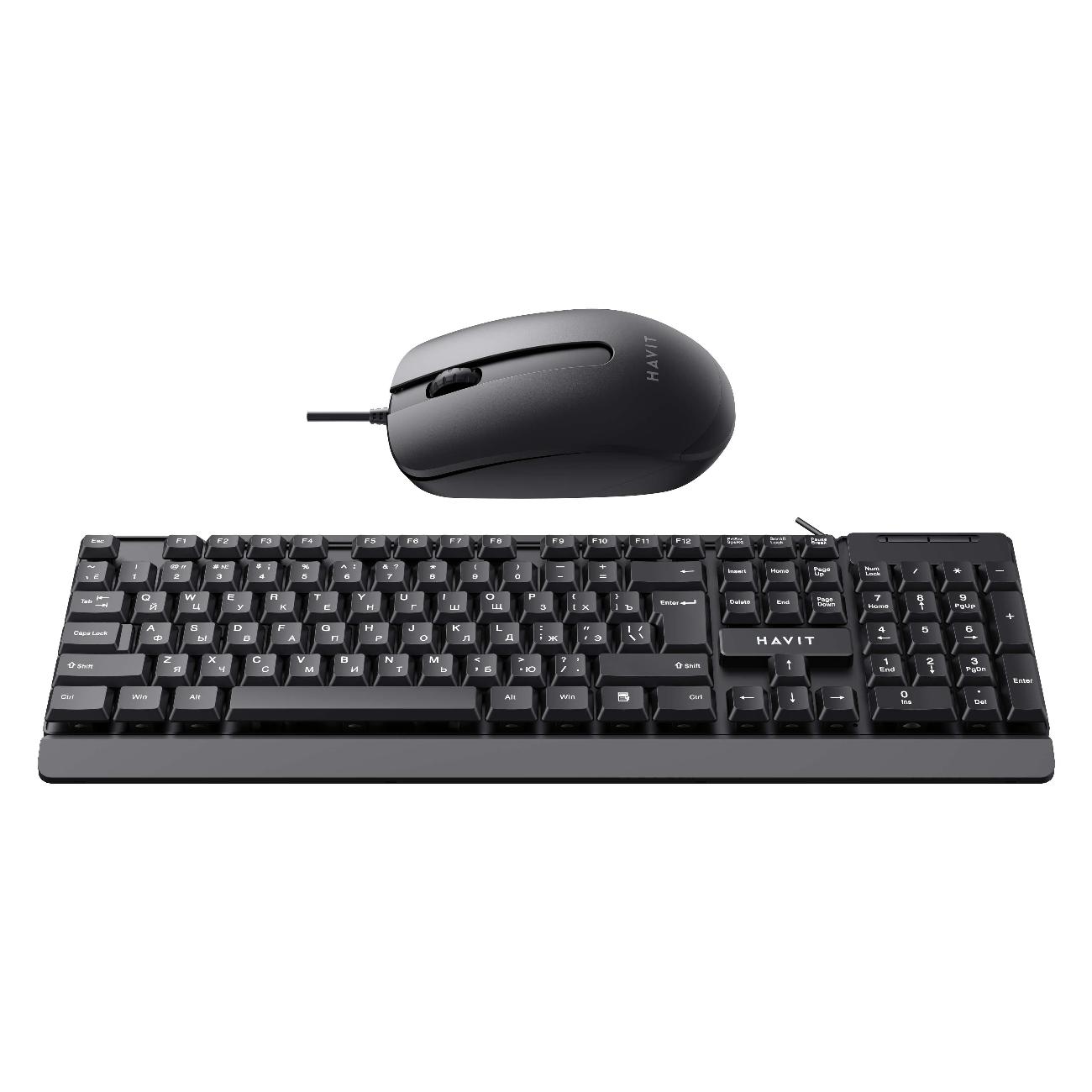 Комплект клавиатура+мышь Havit KB272CM Black