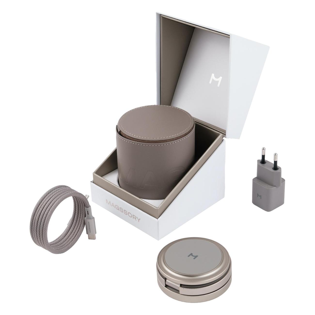 Беспроводное зарядное устройство Magssory Disc Signature Edition for iPhone Titan