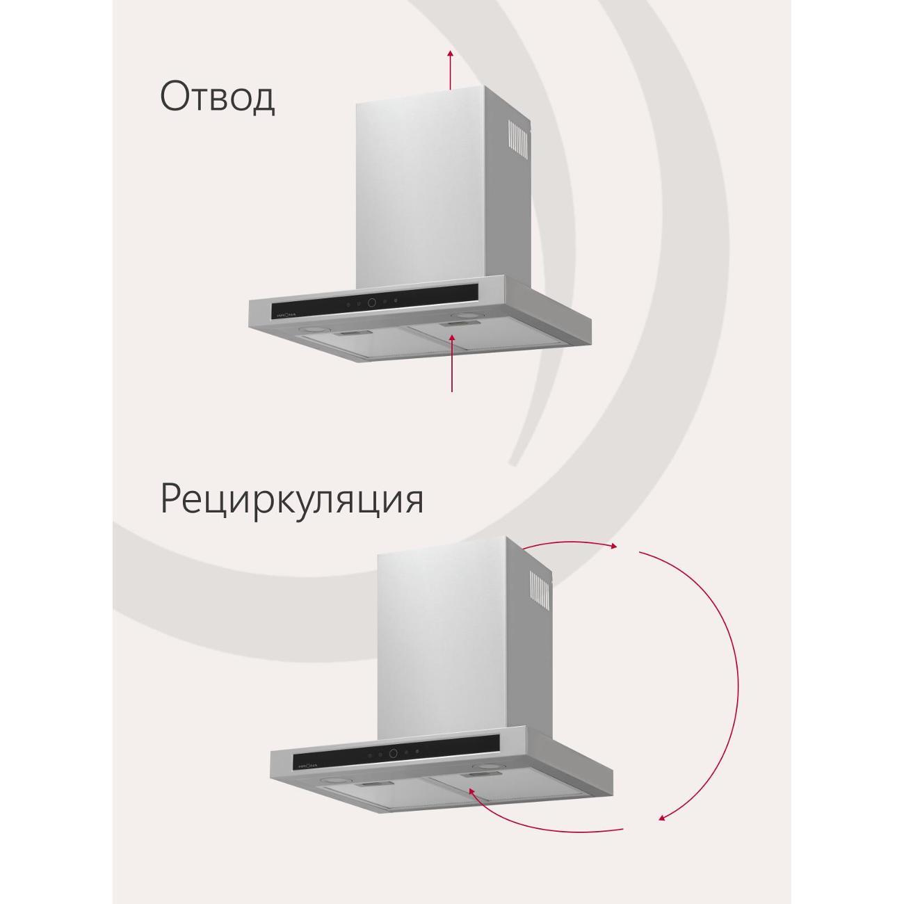 Пристенная вытяжка Krona FRANZISKA 600 INOX S (KRHD210)