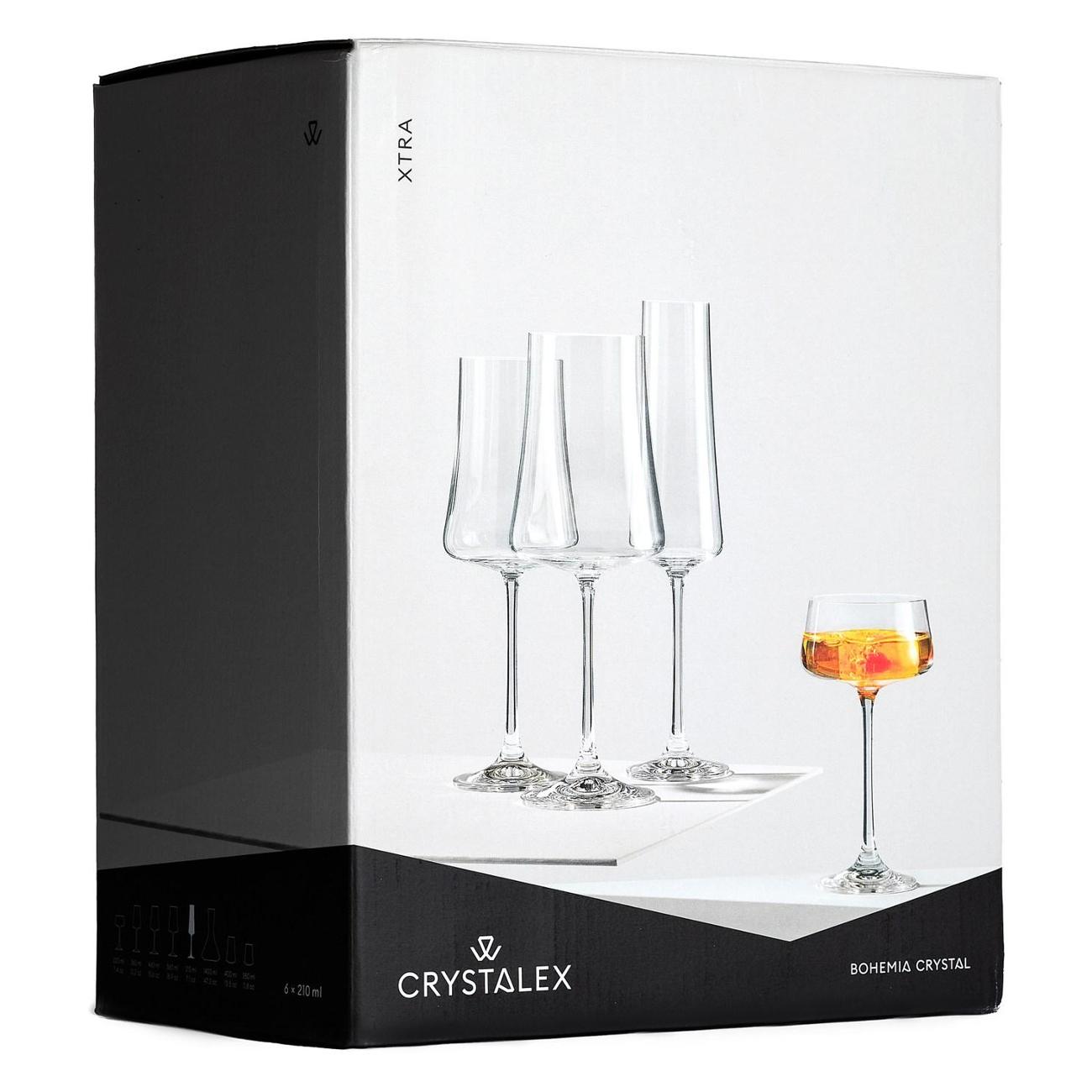 Набор бокалов Crystalex Экстра для шампанского 210 мл 4 шт.