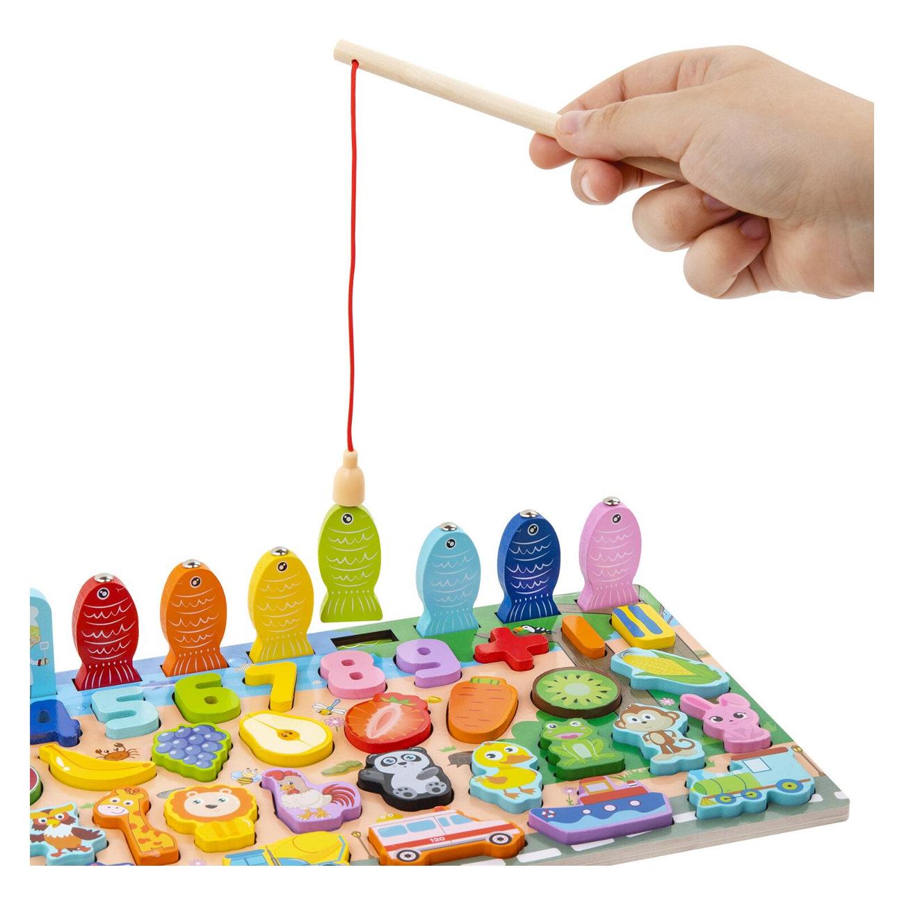 Сортер-доска Brauberg 45х18 см, Монтессори с магнитной рыбалкой, 665243