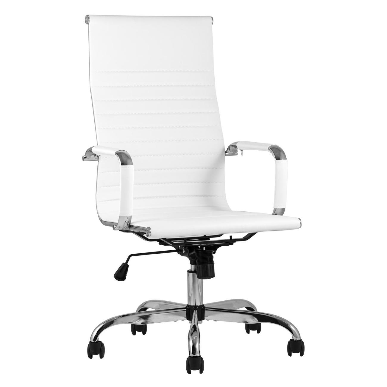 Кресло компьютерное TopChairs City D-101H white