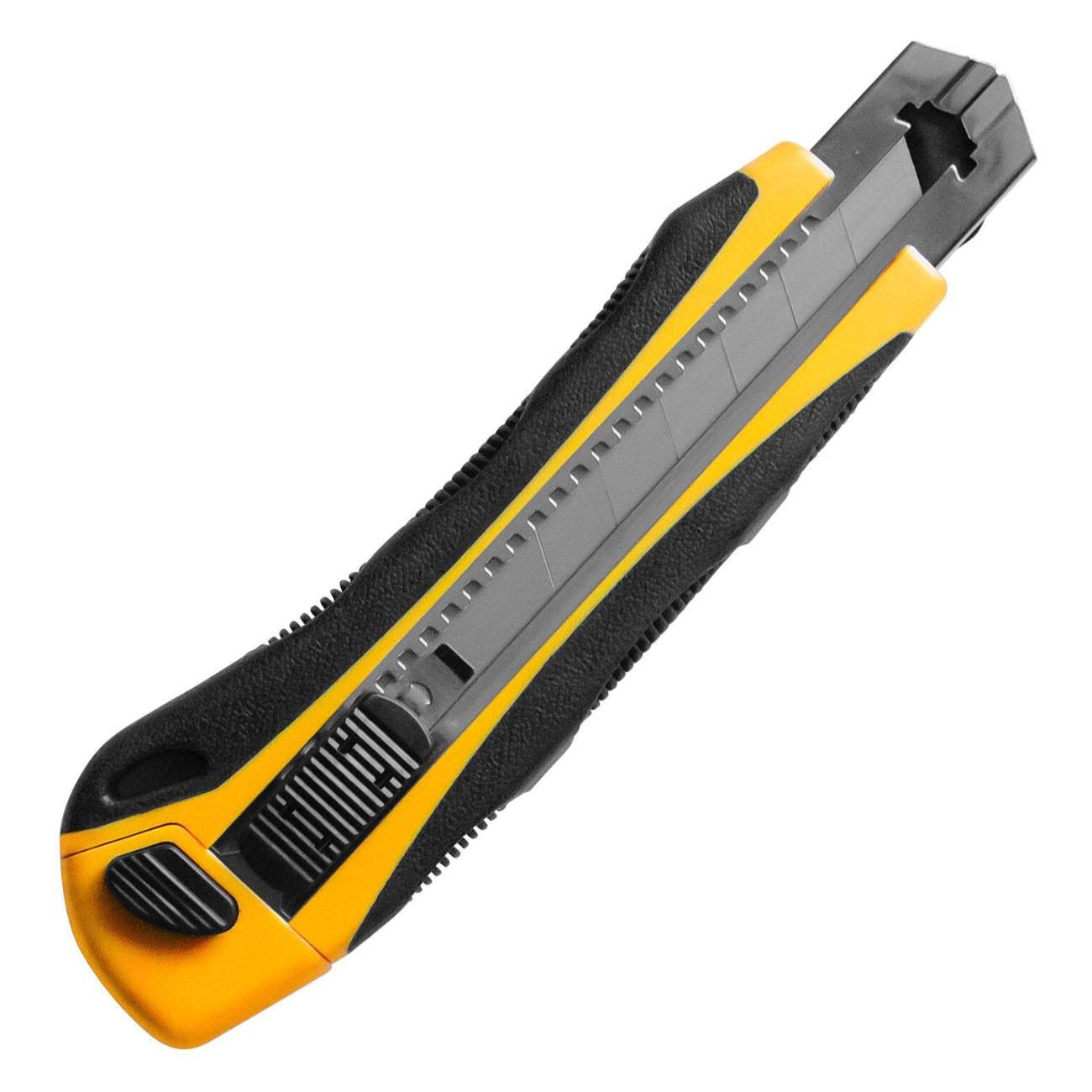 Нож канцелярский Brauberg EXTRA-DL, с двумя фиксаторами, резиновые вставки, 238732