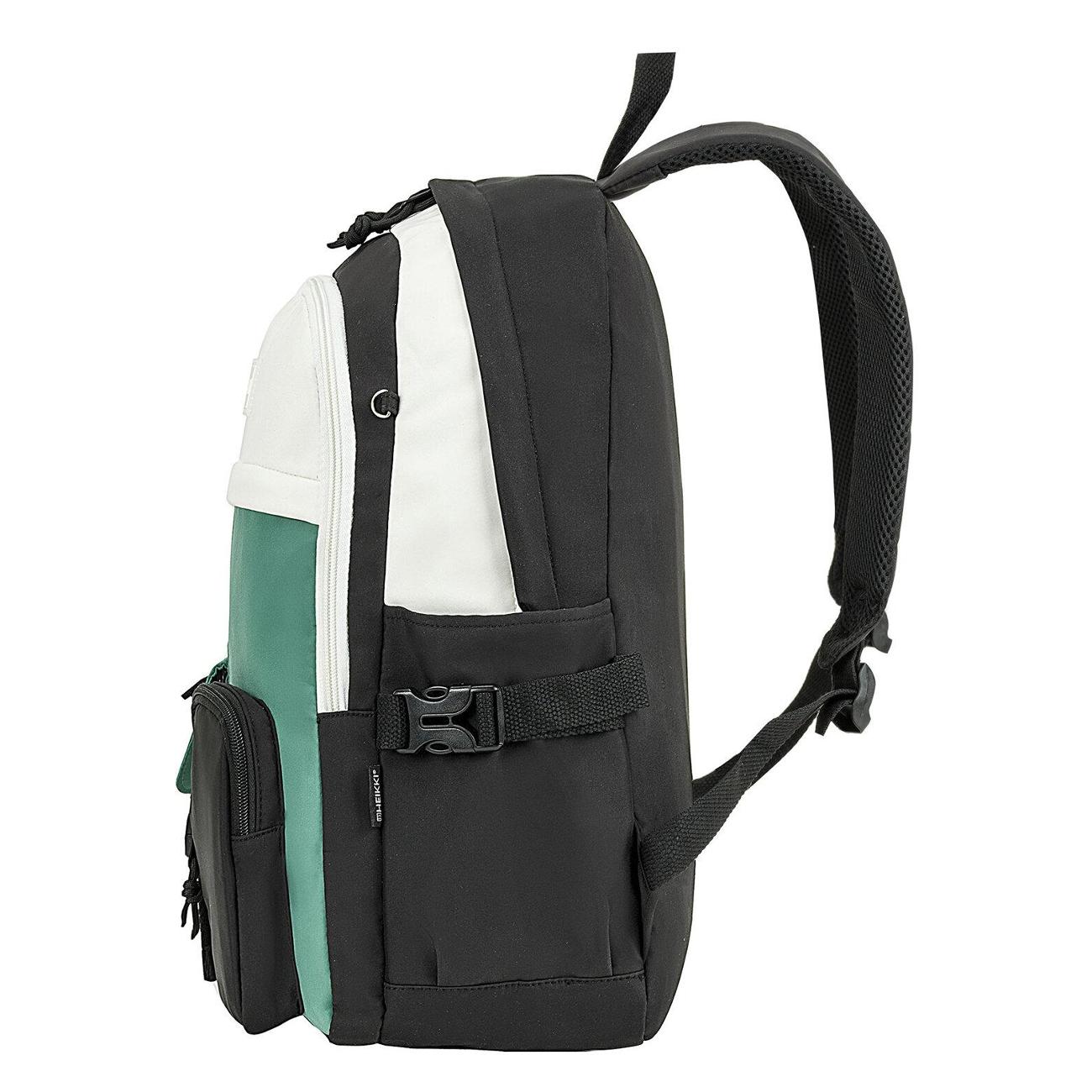 Рюкзак городской HEIKKI BLOCKS Черный/бирюз/беж 44х32х17см