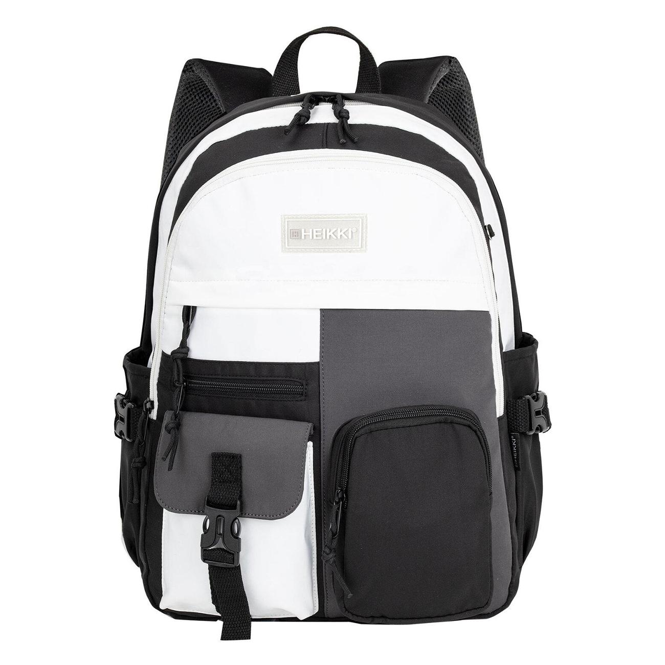 Рюкзак городской HEIKKI BLOCKS Черный/серый/бел 44х32х17см