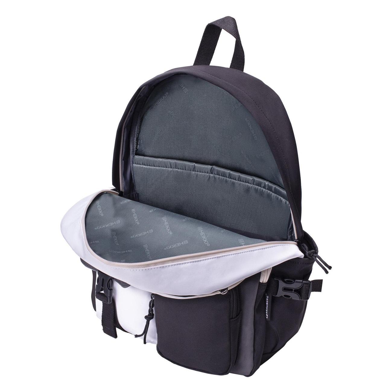 Рюкзак городской HEIKKI BLOCKS Черный/серый/бел 44х32х17см