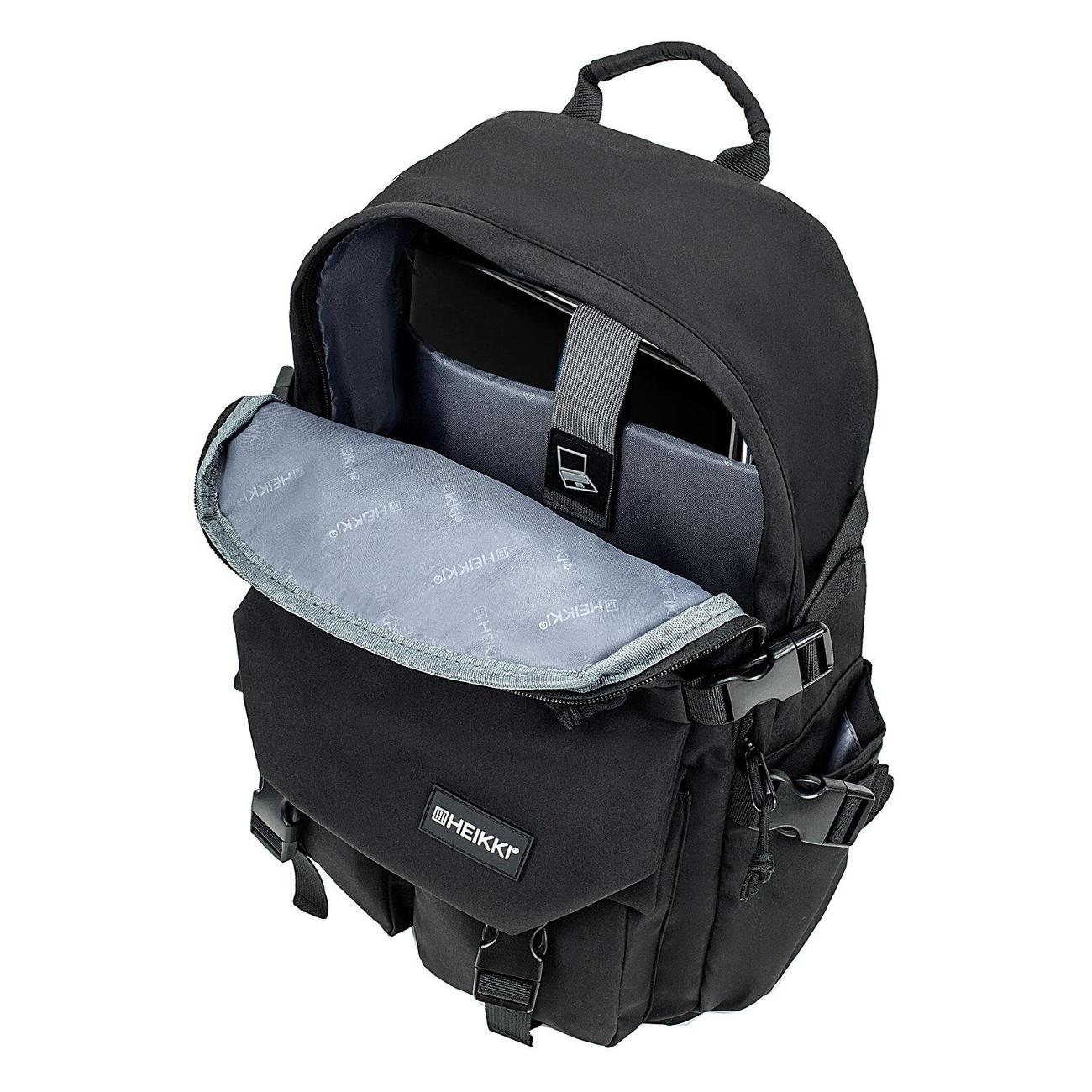 Рюкзак городской HEIKKI FUSION Черный 43х30х14см
