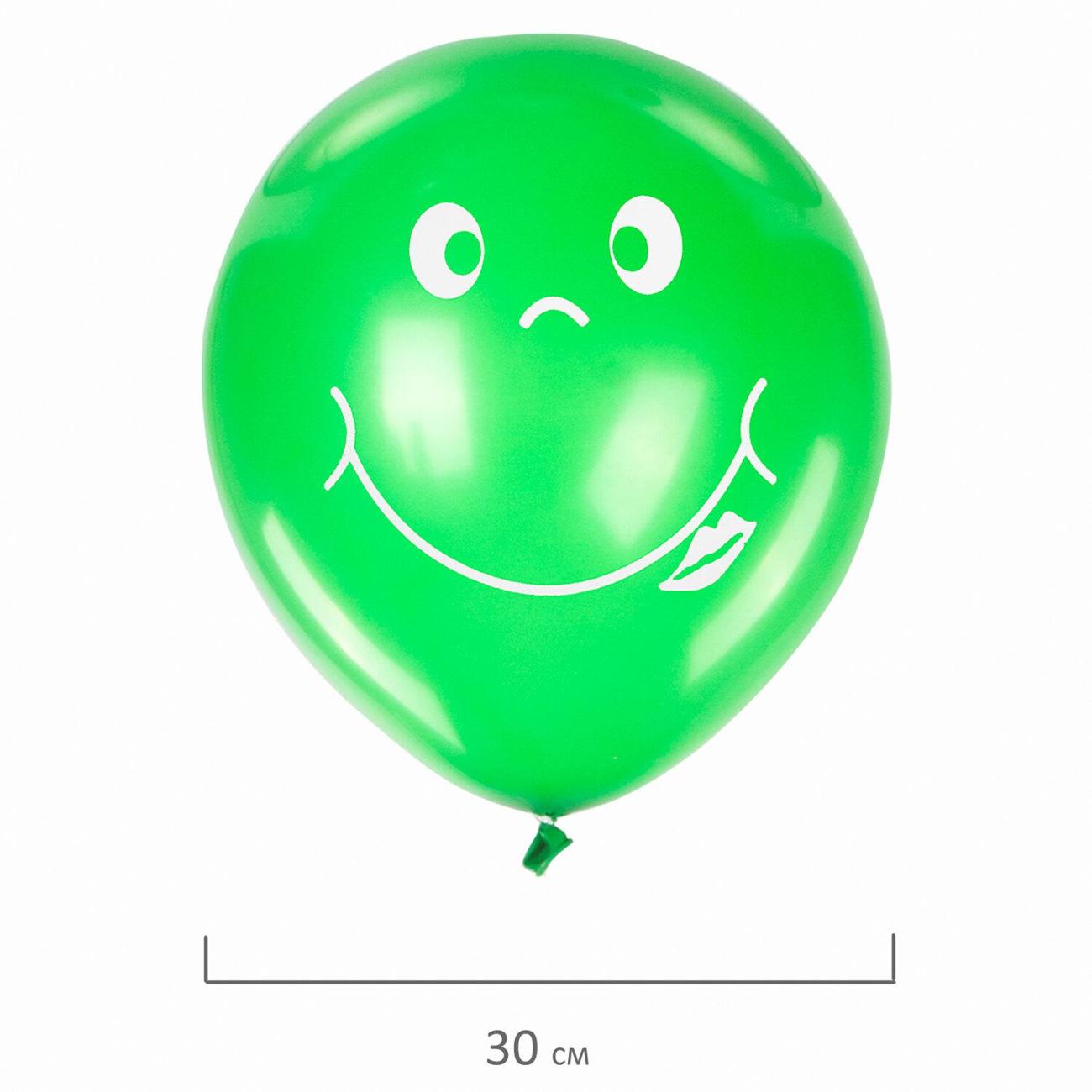 Шары воздушные Золотая сказка 12"(30см), КОМПЛЕКТ 50шт, ассорти 10цв, Смайл, 105007