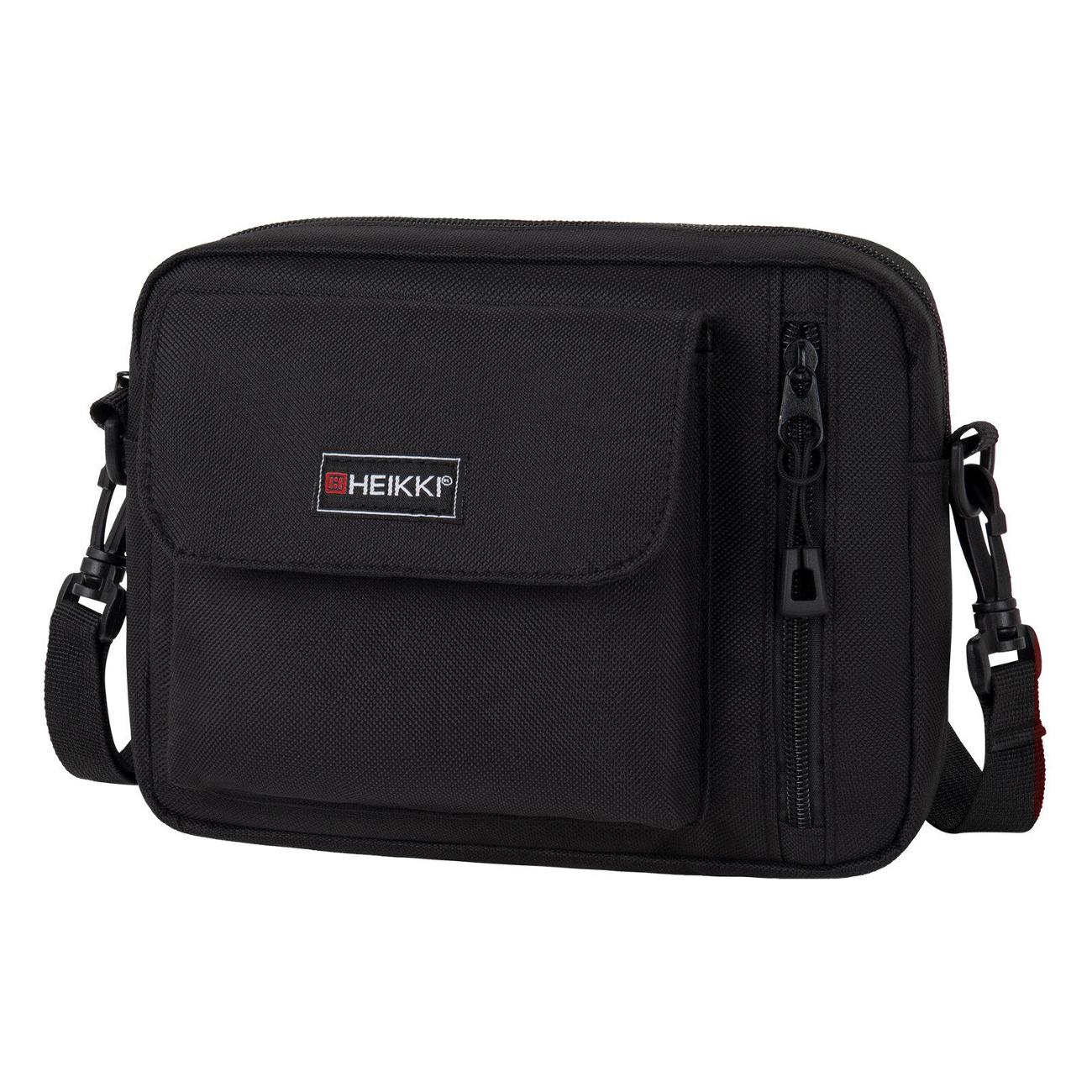 Сумка дорожная HEIKKI ATOM на плечоЧёрная 17х22х6см