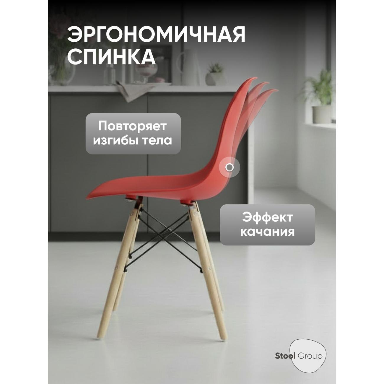 Стул обеденный Stool Group EAMES DSW красный